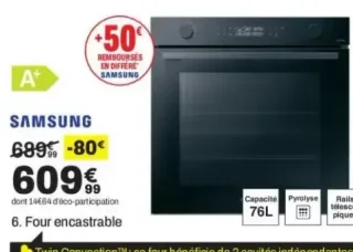 Four encastrable Samsung NV7B4450VAK