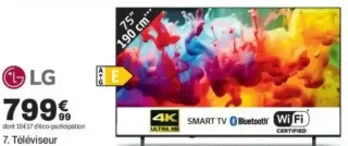 Téléviseur LG 75" Mini LED 4K - 7. Téléviseur