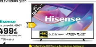 Téléviseur Hisense 65" QLED 4K - 8. Téléviseur
