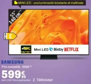 Téléviseur Samsung 55" Mini LED 4K - 2. Téléviseur