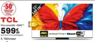 Téléviseur TCL 55" QD-MiniLED 4K - 5. Téléviseur