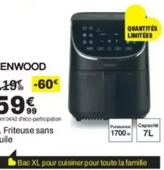 Friteuse sans huile Kenwood HFP07.000BK