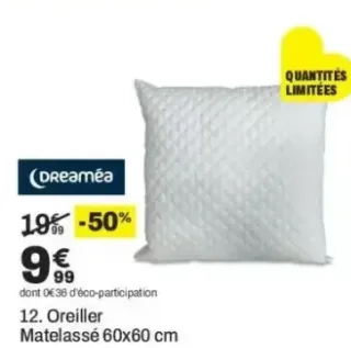 12. Oreiller Matelassé 60x60 cm Dreaméa