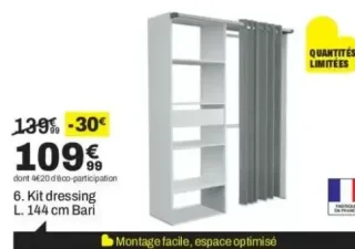 6. Kit dressing L. 144 cm Bari