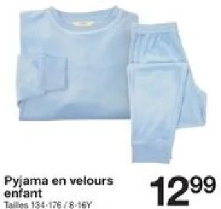 Pyjama en velours enfant