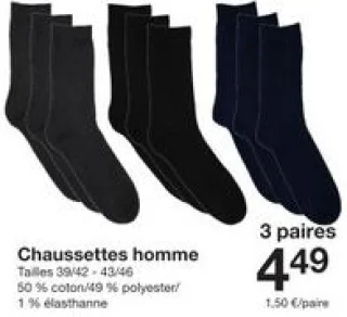 Chaussettes homme