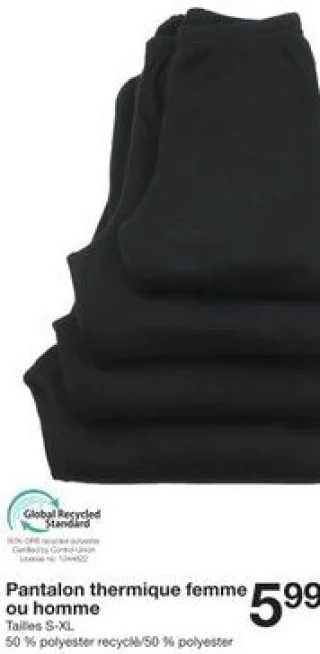 Pantalon thermique femme ou homme