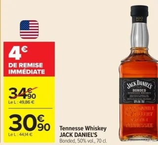 Tennesse Whiskey JACK DANIEL'S Bonded