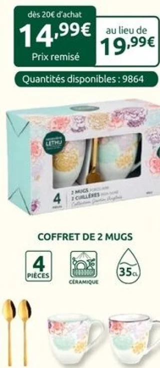 Coffret de 2 mugs Geneviève Lethu