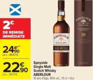 Speyside Single Malt Scotch Whisky ABERLOUR 10 ans d'âge