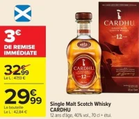 Single Malt Scotch Whisky CARDHU 12 ans d'âge