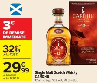 Single Malt Scotch Whisky CARDHU 12 ans d'âge
