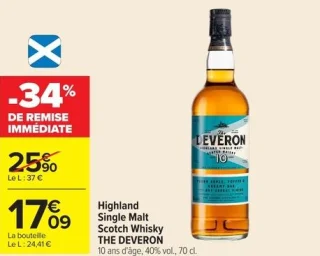 Highland Single Malt Scotch Whisky THE DEVERON 10 ans d'âge