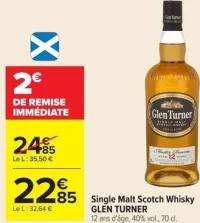 Single Malt Scotch Whisky GLEN TURNER 12 ans d'âge