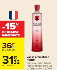 Vodka aromatisée CÎROC