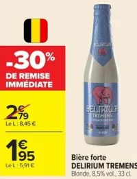 Bière forte DELIRIUM TREMENS Blonde