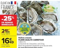 Huîtres creuses FILIÈRE QUALITÉ CARREFOUR