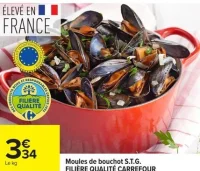 Moules de bouchot S.T.G. FILIÈRE QUALITÉ CARREFOUR