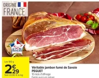 Véritable jambon fumé de Savoie PEGUET