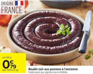 Boudin noir aux pommes à l'ancienne