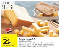 Gruyère doux A.O.P.