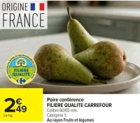 Poire conférence FILIERE QUALITE CARREFOUR