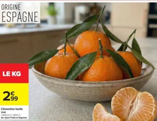 Clémentine feuille vrac