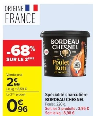 Spécialité charcutière Poulet Rôti Bordeau Chesnel