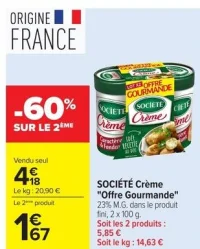 SOCIÉTÉ Crème "Offre Gourmande"