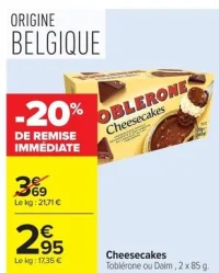 Cheesecakes Toblerone ou Daim
