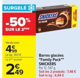 Barres glacées "Family Pack" SNICKERS
