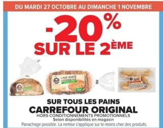 SUR TOUS LES PAINS CARREFOUR ORIGINAL