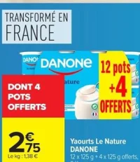 Yaourts Le Nature DANONE