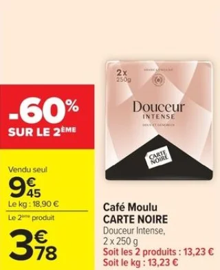 Café Moulu CARTE NOIRE Douceur Intense