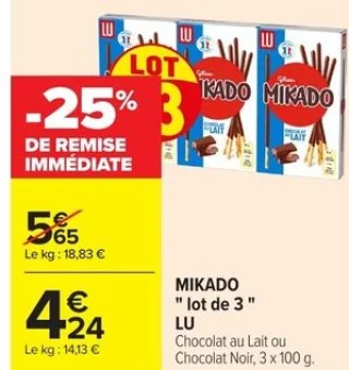 MIKADO " lot de 3 " LU