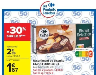Assortiment de biscuits CARREFOUR EXTRA
