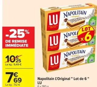 Napolitain L'Original " Lot de 6 " LU