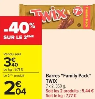 Barres "Family Pack" TWIX