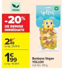 Bonbons Vegan YOLLOH Lick fizz