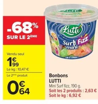 Bonbons LUTTI Mini Surf fizz