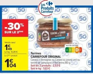 Terrines CARREFOUR ORIGINAL