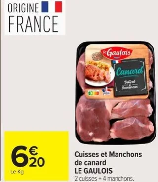 Cuisses et Manchons de canard LE GAULOIS