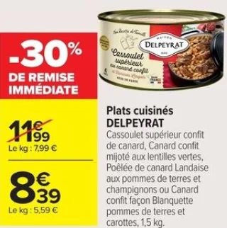Plats cuisinés DELPEYRAT