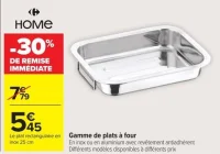 Plat rectangulaire en inox HOME