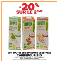 Boissons végétales Carrefour BIO