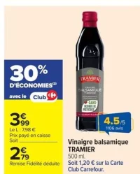 Vinaigre balsamique TRAMIER