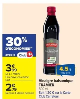 Vinaigre balsamique TRAMIER