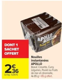 Nouilles instantanées Apollo