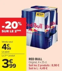 RED BULL Original, 4 x 25 cl.