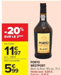 Porto WESTPORT Blanc ou Rosé